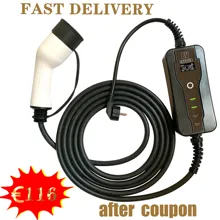 Chargeur Portable SAE J1772 Type 1 IEC62196 Type 2 EVSE EV 16a pour véhicule électrique