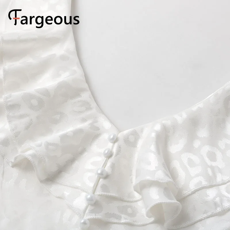 Fargeous элегантное платье макси с v-образным вырезом и рюшами, женские вечерние платья без рукавов с высокой талией и открытой спиной, длинное платье, женское модное белое платье Vestidos