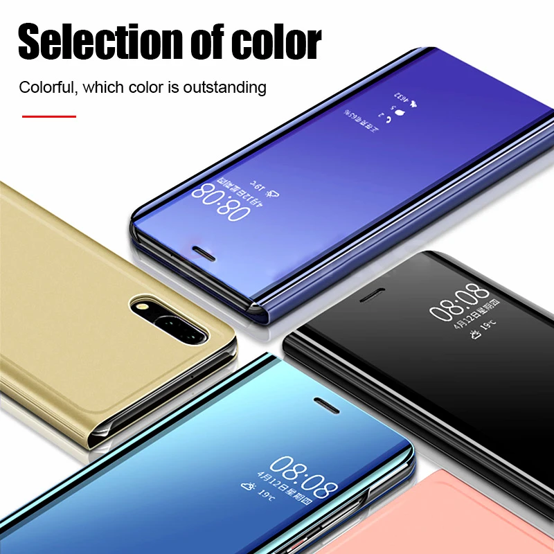 50 умный зеркальный Чехол С Откидывающейся Крышкой для huawei P30 P20 Lite рro P10 Коврики 30 20 10 Pro для huawei Honor 10 20 8X9 Lite Nova 4 4e 3 Y6 Y7 Y9 крышка