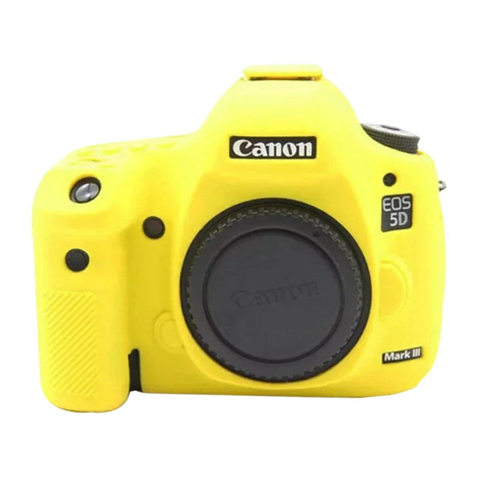 5D3 Yellow TENENELE для Canon EOS 5D3 5D4 сумки для корпуса камеры мягкие силиконовые чехлы резиновый чехол для Canon EOS 5D III IV защитные аксессуары - Цвет: 5D3 Yellow