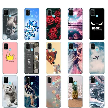 Перейти на Алиэкспресс и купить Чехол для HONOR 9A, чехол 6,3 дюйма, мягкий ТПУ, силиконовый чехол для телефона Huawei Honor 9A 9 A, MOA-LX9N, защитный чехол, чехол