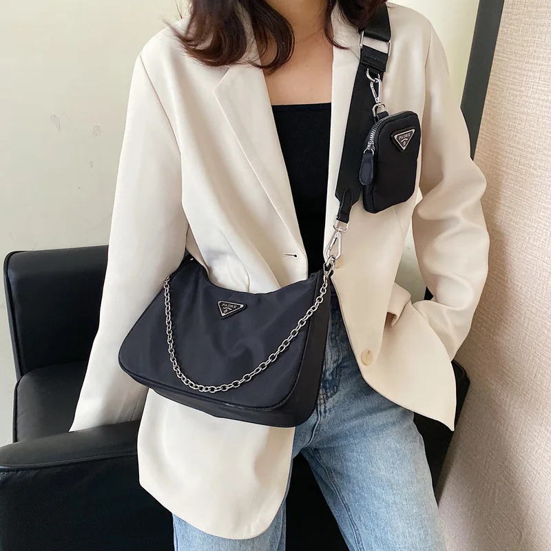 

Bag Women's 2020 New Style Fashion Autumn And Winter Versatile Broadband Black Net hong yang Gas Shoulder Large Capacity One-Sho