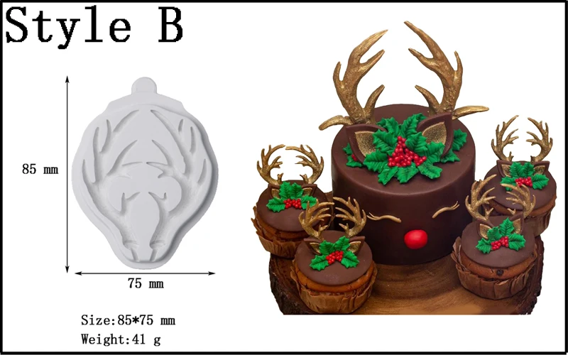 Ткань десерт Кондитерские украшения рога помадные формы Gumpaste Sugarcraft Fimo инструменты для выпечки силиконовые формы для торта
