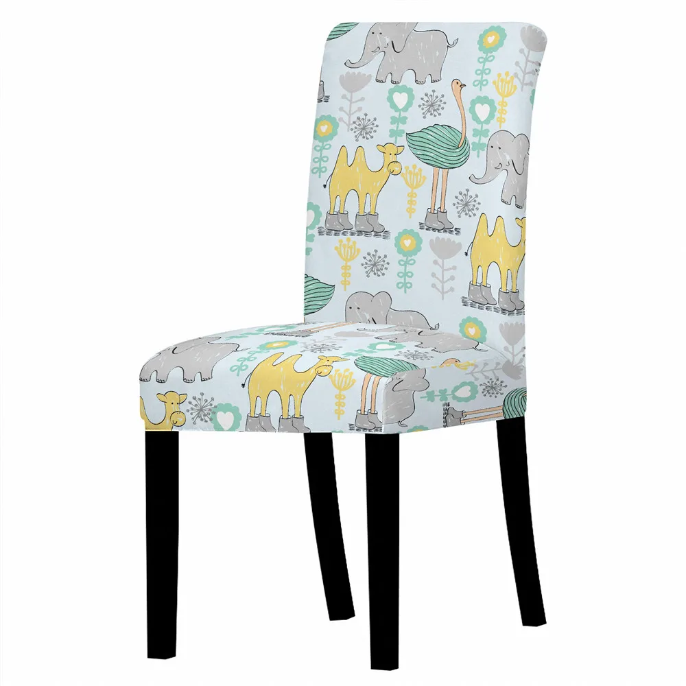 Universal Chair Covers Printed Elastic Stretch Universal Chair Cover Slipcovers For Dining Room Wedding Banquet Hotel
