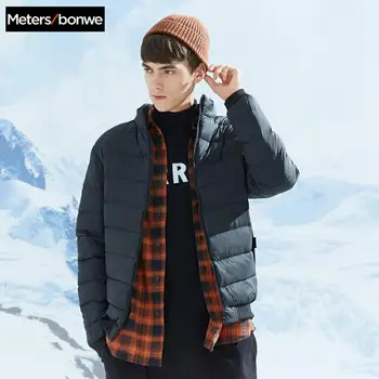 

Metersbonwe New Down Jacket Men Winter Portability Warm 90% Gray Duck Down Man's Trend stand collar Down Coat