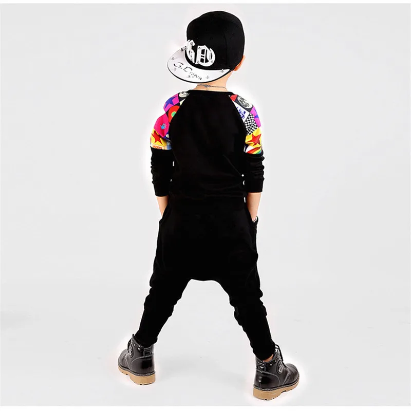 Модная спортивная одежда высокого качества с буквенным принтом на осень-зиму детская одежда комплект одежды для мальчиков, От 3 до 10 лет