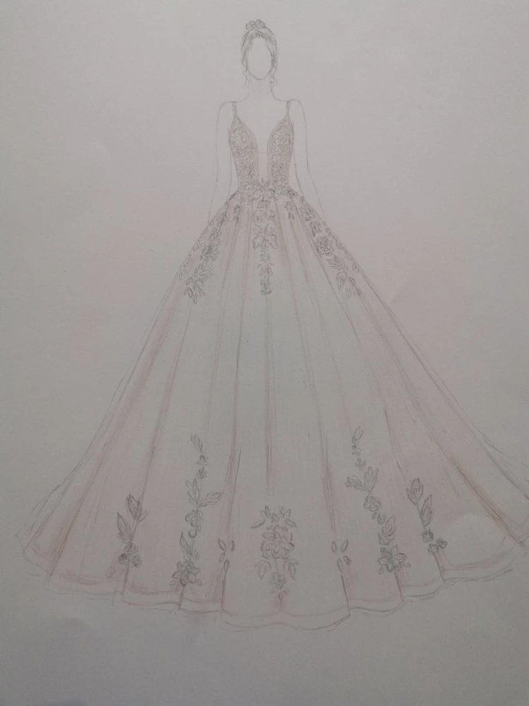 Featured image of post View 21 Wedding Dress Simple Dress Design Drawing