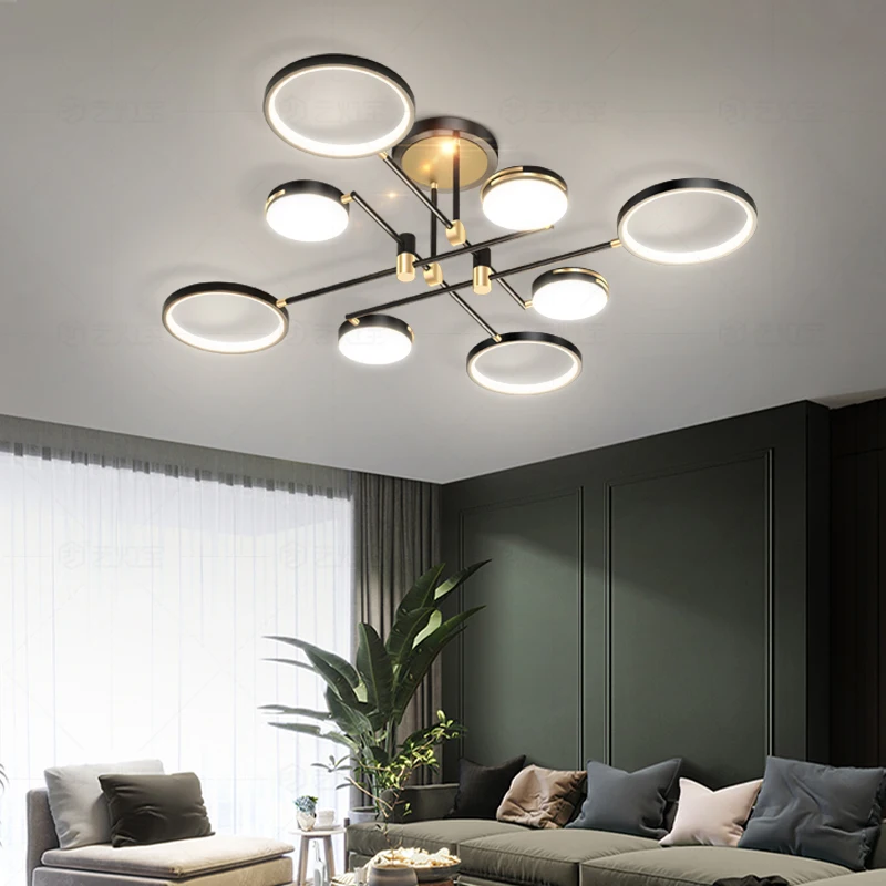 

Nordic living room lamp modern minimalist atmosphere home ceiling lamps light luxury chandelier led lights for room 2021 new