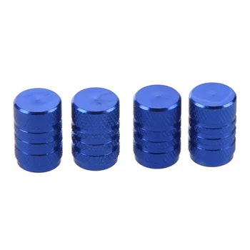 

4 pieces blue Alloy Car Tire Valve Caps Auto valve caps