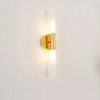 

Modern metal tube pipe up down LED wall lamp light sconce Nordic restaurant living room aisle corridor balcony wall lamp