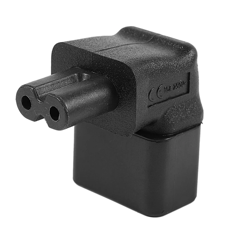 IEC 320 C14 к IEC C7 прямоугольный адаптер питания черный