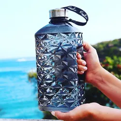 Bouteille d'eau créative de très grande capacité, en plastique, pour exercices, Gym, exercice 