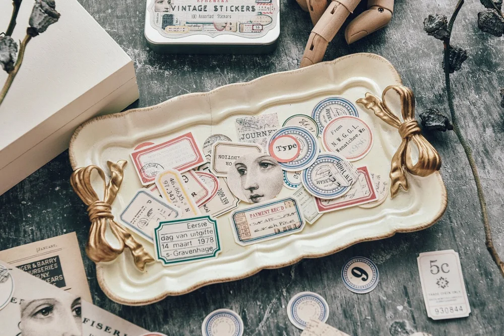 ПМС CRAFT100pc калька Бумага наклейки для Скрапбукинг DIY