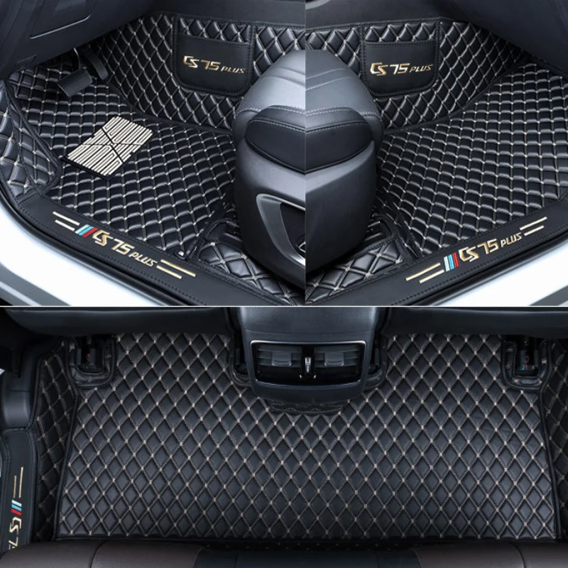 Car Floor Mats For Changan CS75 Plus 2021 2022 Double Layer Custom Auto Foot Pads Leather Carpet Cover Interior Floorliner