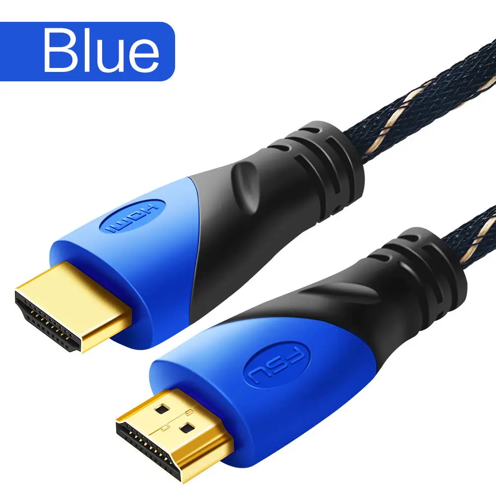 HDMI 2,0 кабель 4K 60Hz HDMI к HDMI кабель Разветвитель переключатель коробка HDMI 2,0 1,4 1080P видео аудио кабель Кабо для PS3 4 HDTV проектор - Цвет: blue 1.4 1080P