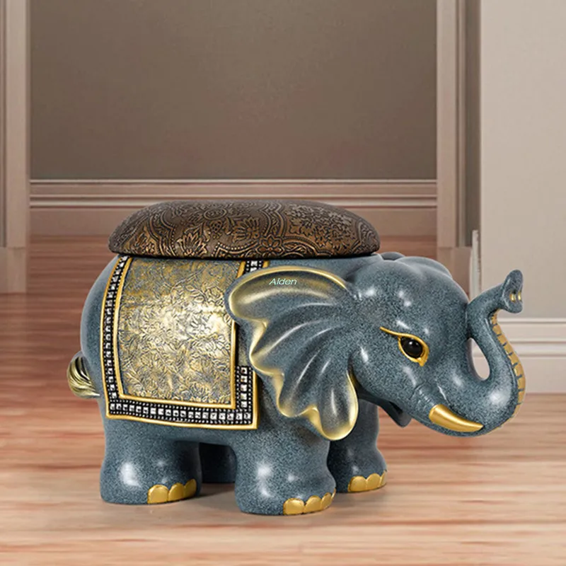 1" Животное моделирование Elephantidae изменить обуви Скамья Многофункциональный стул для хранения стул домашние украшения Смола Z2489