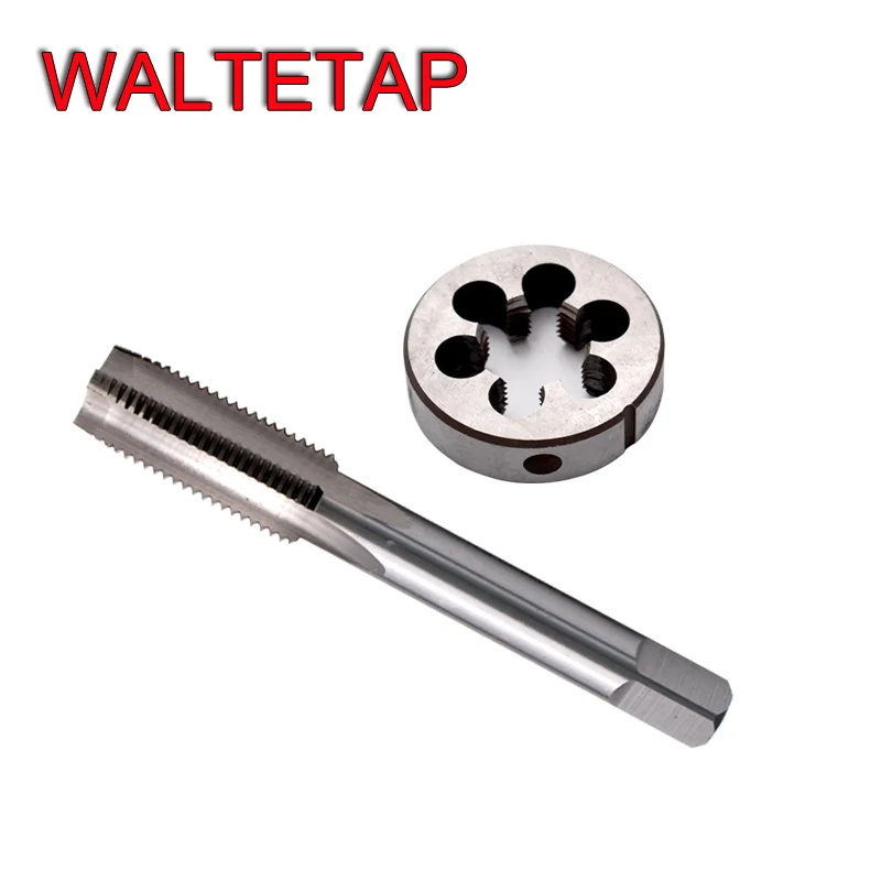 

WALTETAP 1set HSS Metric Hand tap and Round die M17 X0.5 X0.75 X1 X1.25 X1.5 X2 Screw Fine Thread Taps Threading Dies