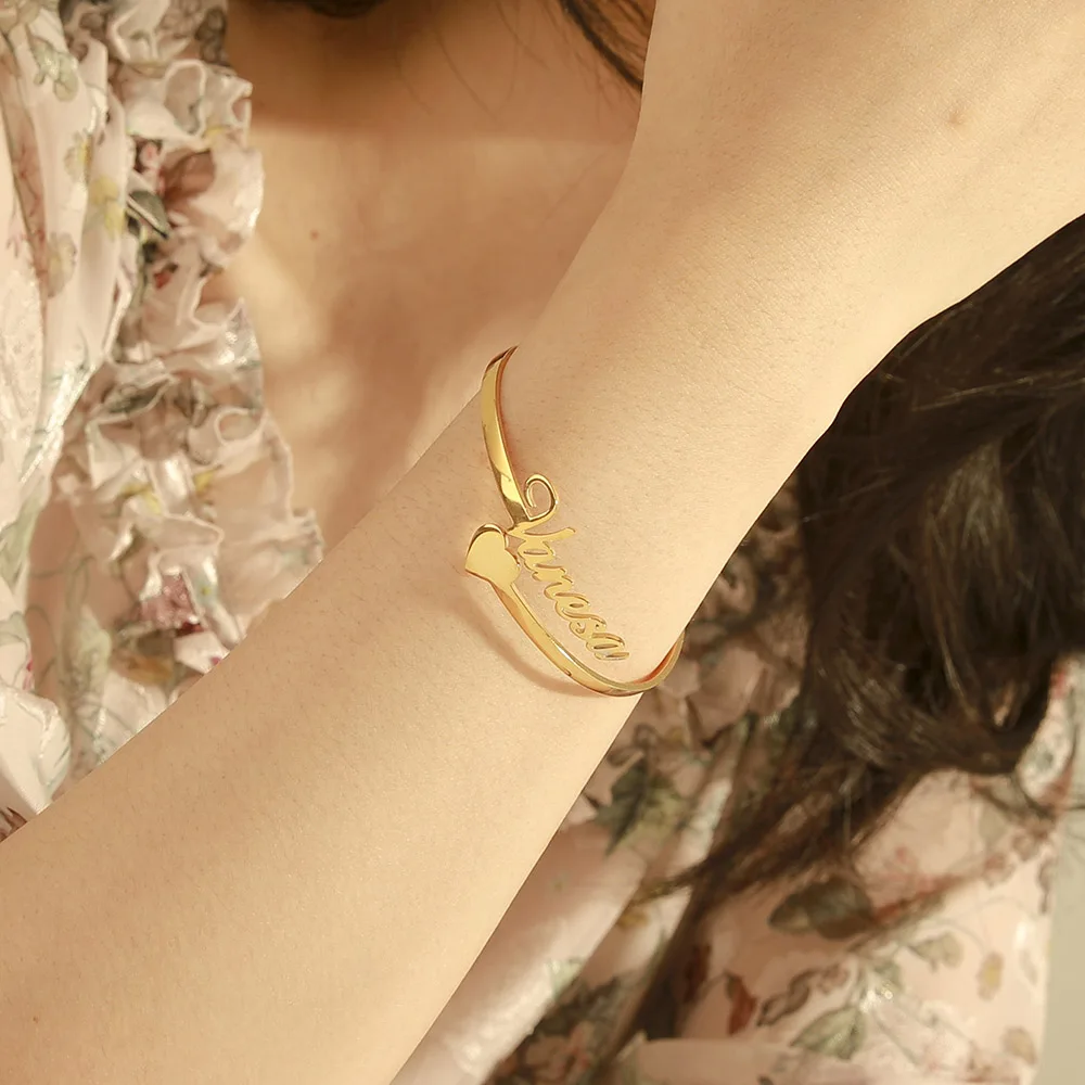 Allora Name Ankle Bracelet - Rose Gold Vermeil - Oak & Luna