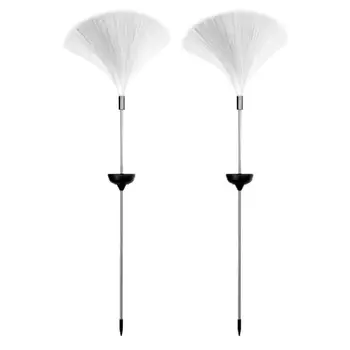 

2pcs Solar Power LED Optical Fiber Lawn Light Color Changing Garden Lamp