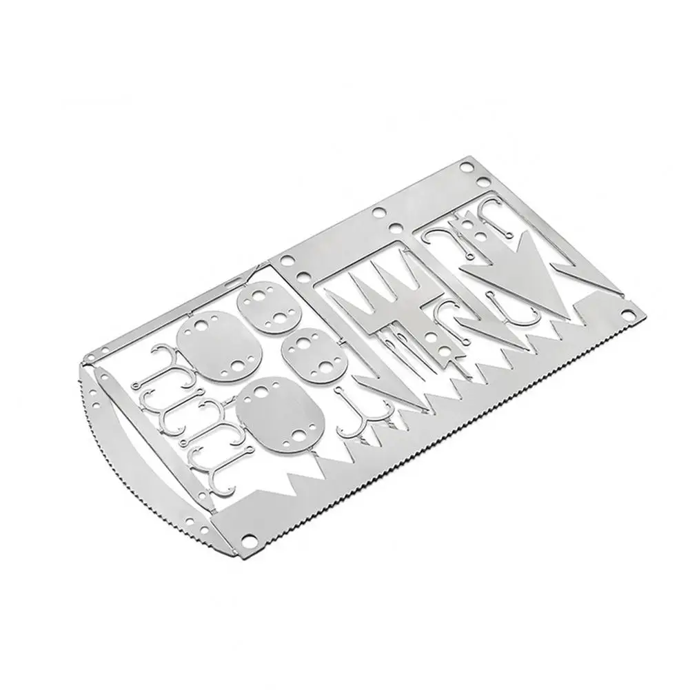 

DishyKooker Outdoor Camping Supplies Multi-function Survive Tool Fishing Hook Card Portable Tool Car 20 in 1