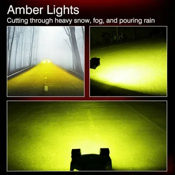 

2Pcs Work lights Spotlight Yellow 40-LED 9V-32V Daytime running Super bright