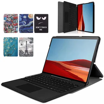 

Painting Leather Case Cover For Microsoft Surface Pro X 13 inch ( With Keyboard Cover ) 2in1 Tablet PC