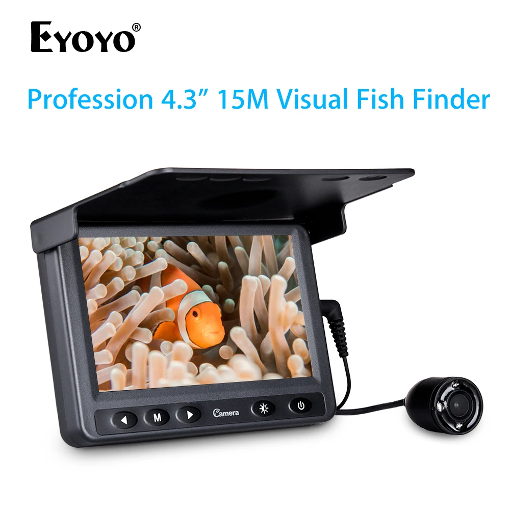 Eyoyo Underwater Ice Video Fishing Tools Camera 4.3 inch LCD Monitor 720P  Night View Fish Camera 15m Cable Ice Fish Finder - AliExpress