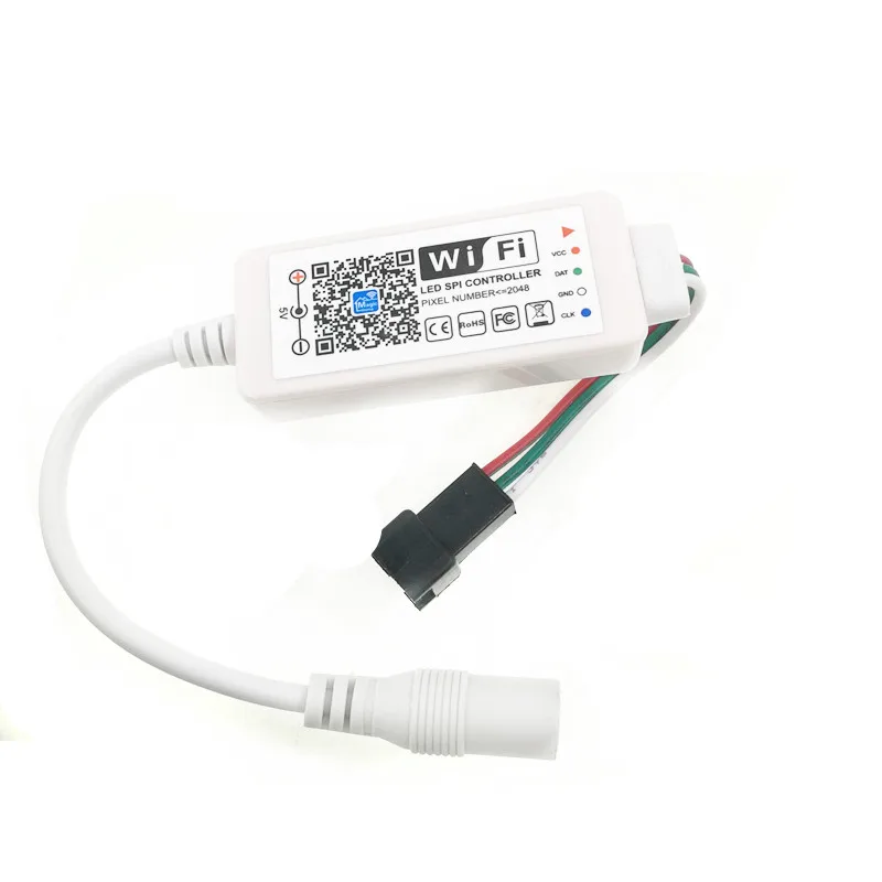 DC5V/12-24 В светодиодный WiFi контрольный Лер iOS Android контроль Smart Alexa Google Assistant для WS2811 SK6812 WS2812B Светодиодная лента