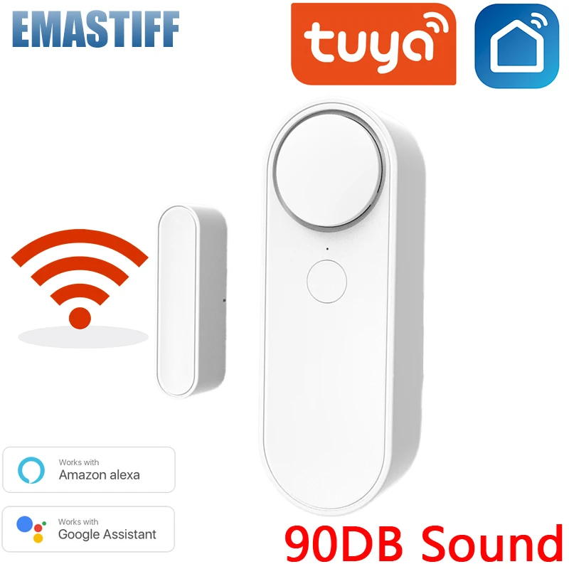 Tuya Smart Home Sound/APP Alarm WIFI Door Sensor Door Open Detectors Security Alarm System Home Security Alert Security Alarm 