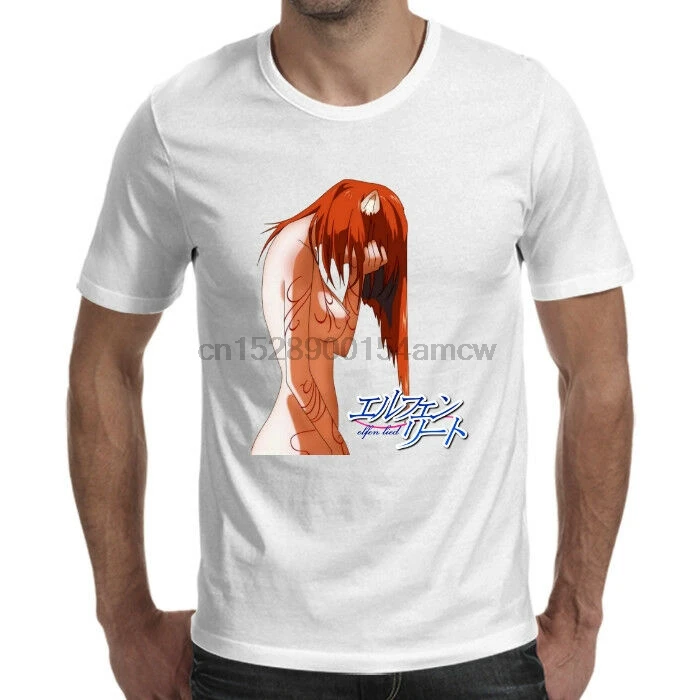 Elfen Lied аниме белая футболка Размер S-5XL |