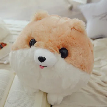 

New 30/40cm Cute Shiba Inu Dog Plush Toy Stuffed Soft Cartoon Animal Pomeranian plush pillow doll Handsome black dog baby toy