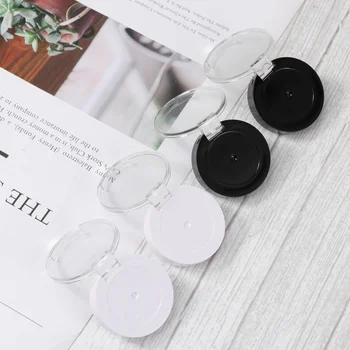 

4Pcs 26mm Single Color Eyeshadow Palette Empty Eyeshadow Box Eyeshadow Subpackaging Container White Black