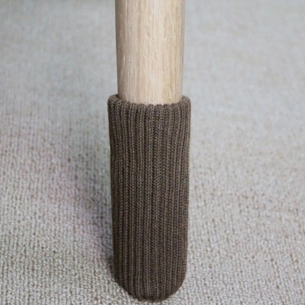 

4Pcs Knitting Anti-slip Protector Chair Leg Socks Thicken Floor Protection Cover Furniture Feet Sleeve Table