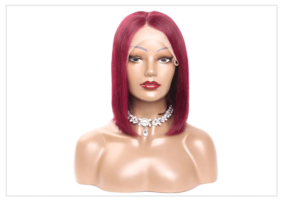 burgundy lace front wig