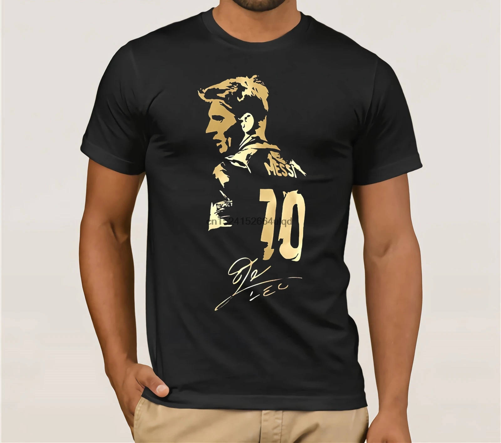 Мужская футболка с коротким рукавом рисунок Лионель Месси автограф Camp Nou jersey