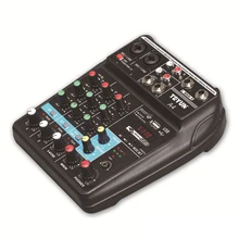 4 канала аудио звук смешивания караоке консоль bluetooth USB MP3 Запись воспроизведения компьютера 48 В фантомное питание звуковая карта DJ микшер
