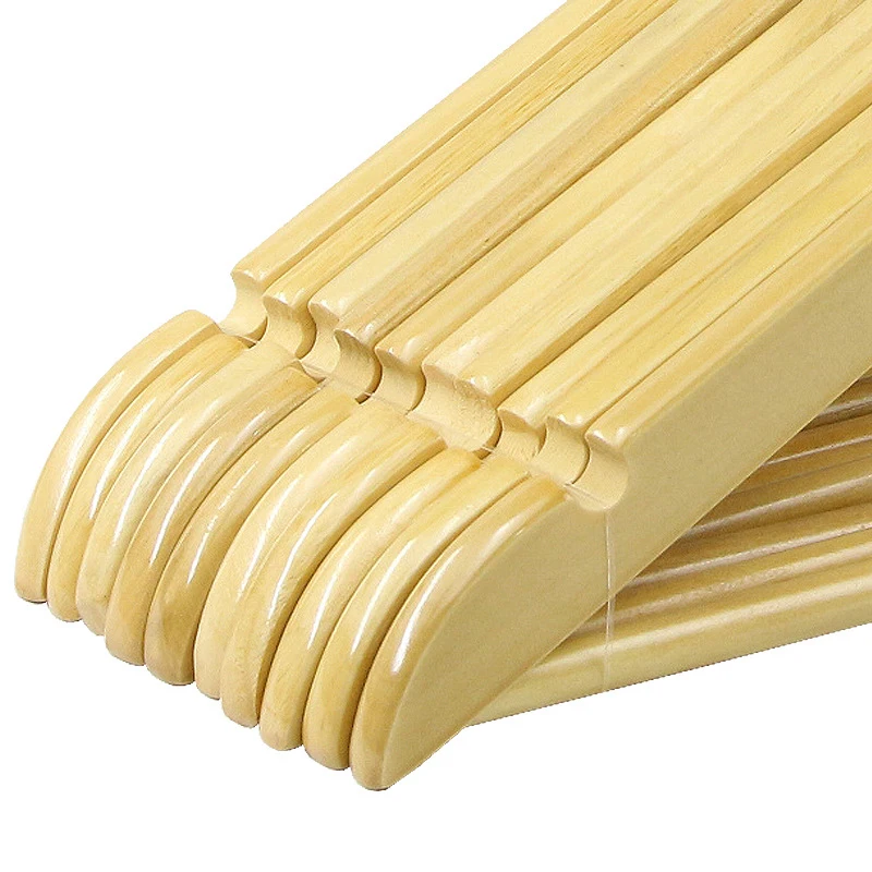 

10pcs WOODEN HANGERS COAT SUIT GARMENT CLOTHES WARDROBE WOOD HANGER TROUSER
