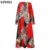 Women's Plus Size A Line Dress Color Block V Neck Print Half Sleeve Fall Summer Casual Sexy Midi Dress Daily Holiday Dress 4