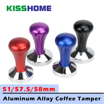 

51/57.5/58MM Coffee Tamper Aluminum Alloy Handle 304 Stainless Steel Base Powder Hammer Barista Coffee Espresso Accessories