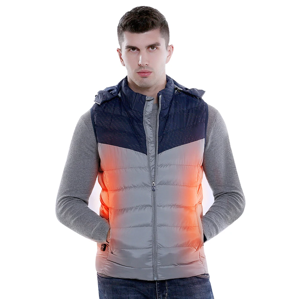 

2019 New Motorcycle Jacket Man USB Carbon fiber heating Vest Riding Jacket Moto Autumn Winter Electric Thermal Clothing Hooded