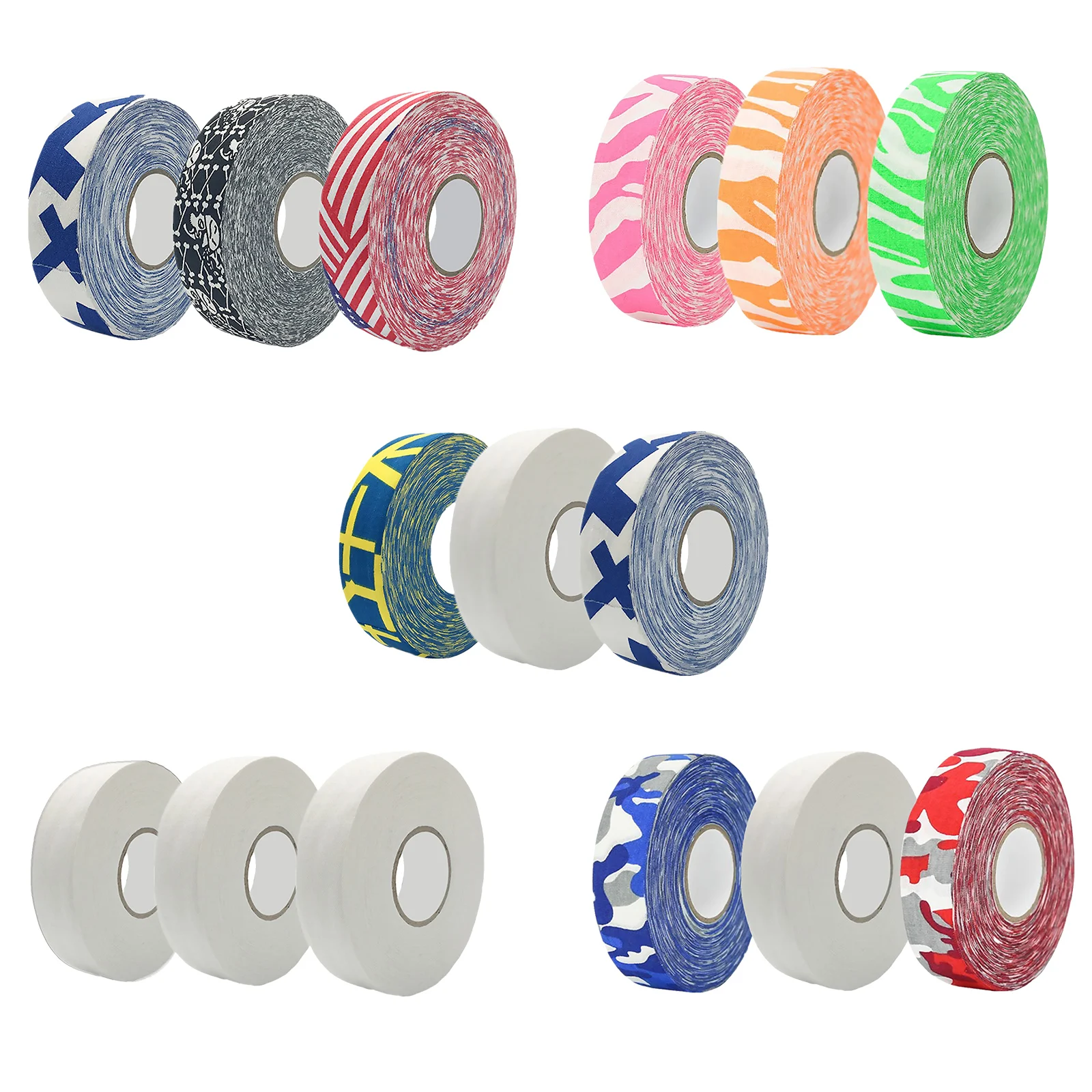 3pcs Hockey Tape Cloth Roll for Ice Roller Stick Blade Handle Protector Anti-Slip Lacrosse Baseball Bat Tapes | Спорт и развлечения