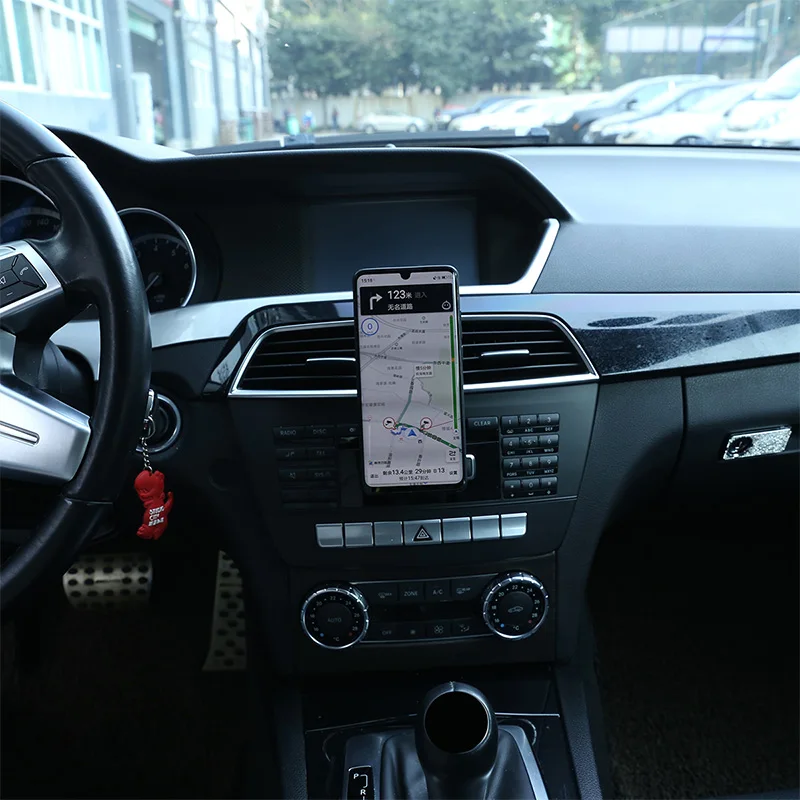 Для Mercedes Benz C Class W204 C180 C200 2008-2013 Алюминиевый сплав автомобильный держатель для мобильного телефона аксессуары