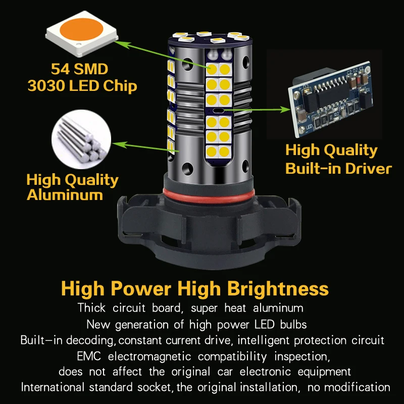 2pcs LED �Ȱ� �� Blub PSX24W 2504 ���� ���ٷ� BRZ XV ���� ���۷� JK �ֱ��� ���� ���� �׷��� ĳ���� ���� Captiva