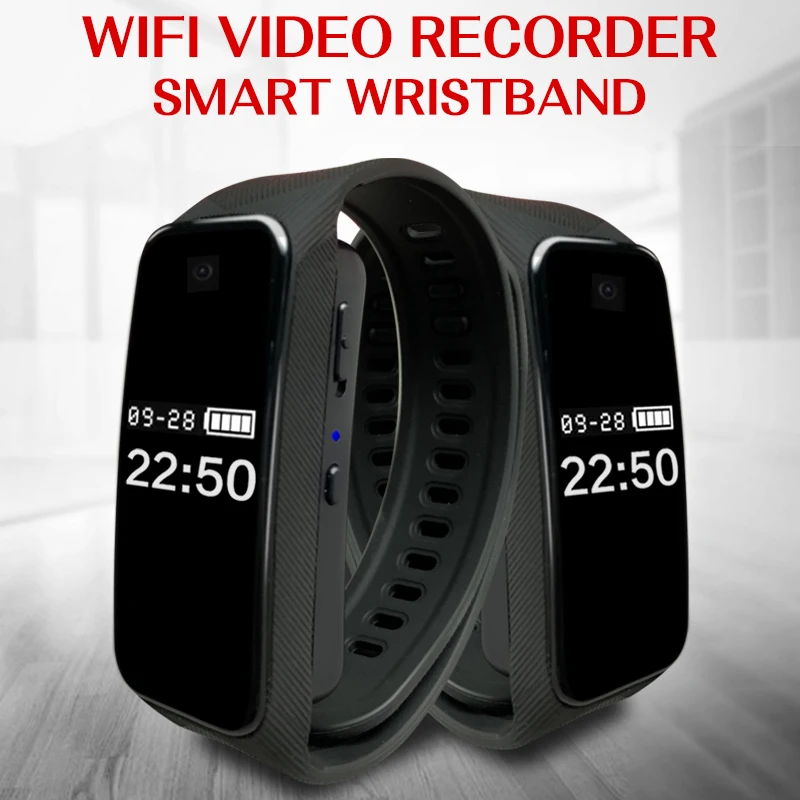 Pulsera de Fitness HD con WiFi, videocámara inalámbrica de vídeo, en teléfono monotorización, APP inteligente, 2020