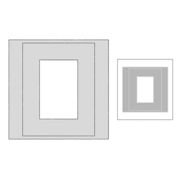 

2020 New Square Background Metal Cutting Dies For DIY Embossing Rectangle Decoration Greeting Card Album Cut Paper Scrapbooking