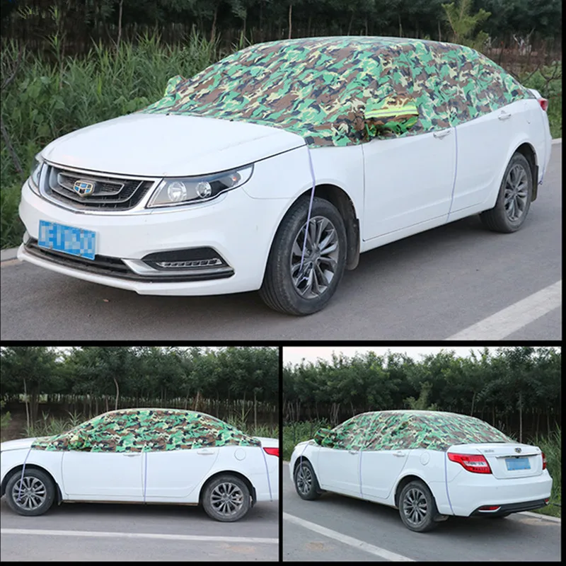 Водонепроницаемый камуфляжный чехол на лобовое стекло, универсальный чехол на половину автомобиля, внедорожник, седан, хэтчбек, автомобильный солнцезащитный козырек
