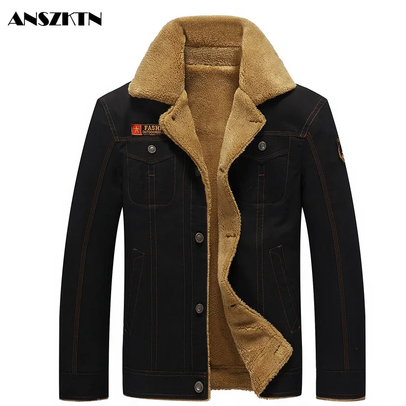 Зимняя куртка бомбер DARPHINKASA 2020 мужская пилота ВВС Теплая с меховым воротником Мужская армейская тактическая