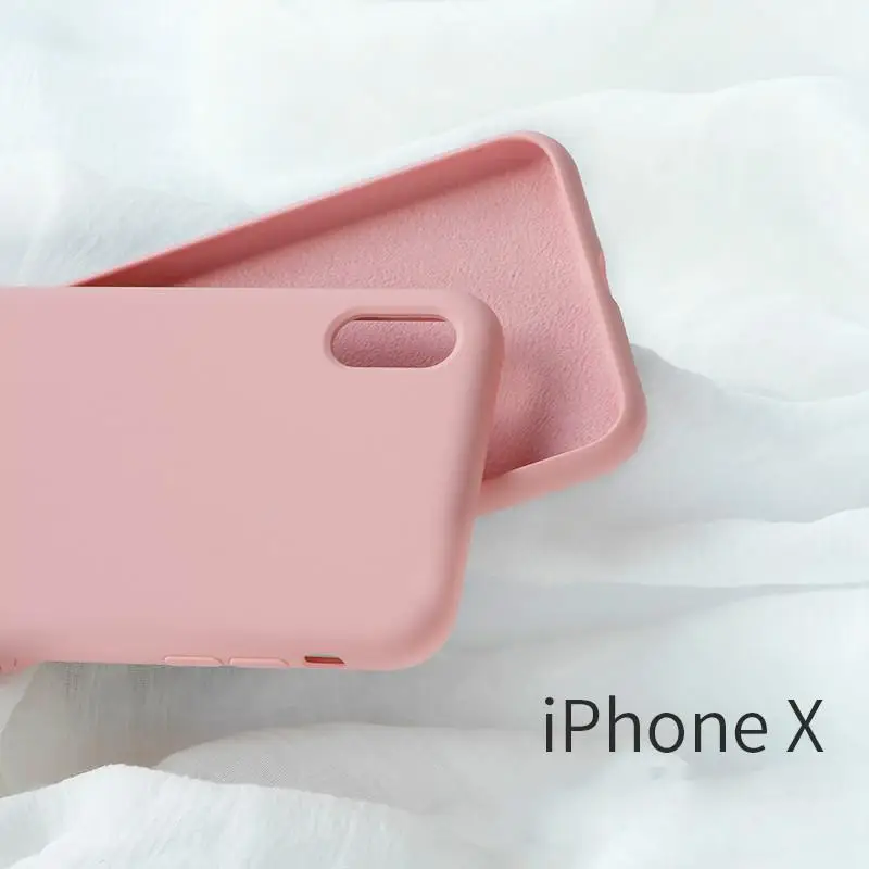 Чехол для мобильного телефона Iphone X, Iphone Xs Max Liquid Silicone Apple X Original Xr, полный пакет, защита от падения Iphone Xr - Цвет: Серый