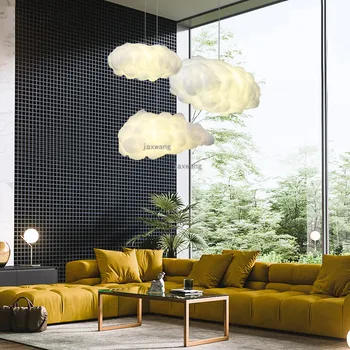

Nordic LED Cloud Pendant Lights Modern Decor Restaurant Light Fixtures Luster Cotton Hanging Ceiling Lamps Pendant Lamp