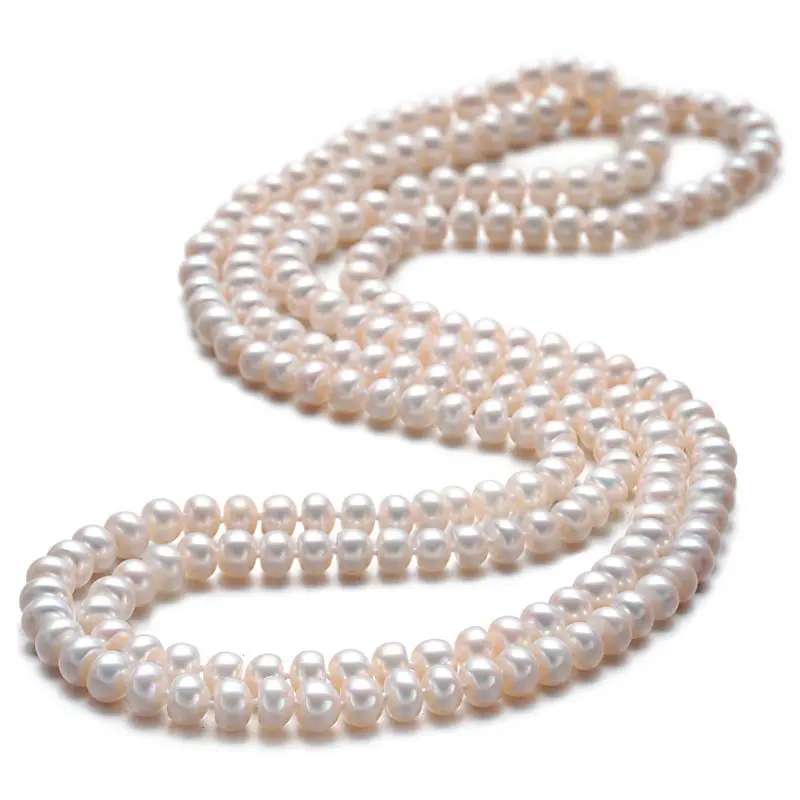 120 cm/160 cm Lange Perle Halskette Echte Natürliche Süßwasser Perle Pullover Kette Halskette Für Frauen Schmuck Mode Geschenk – Detail 1